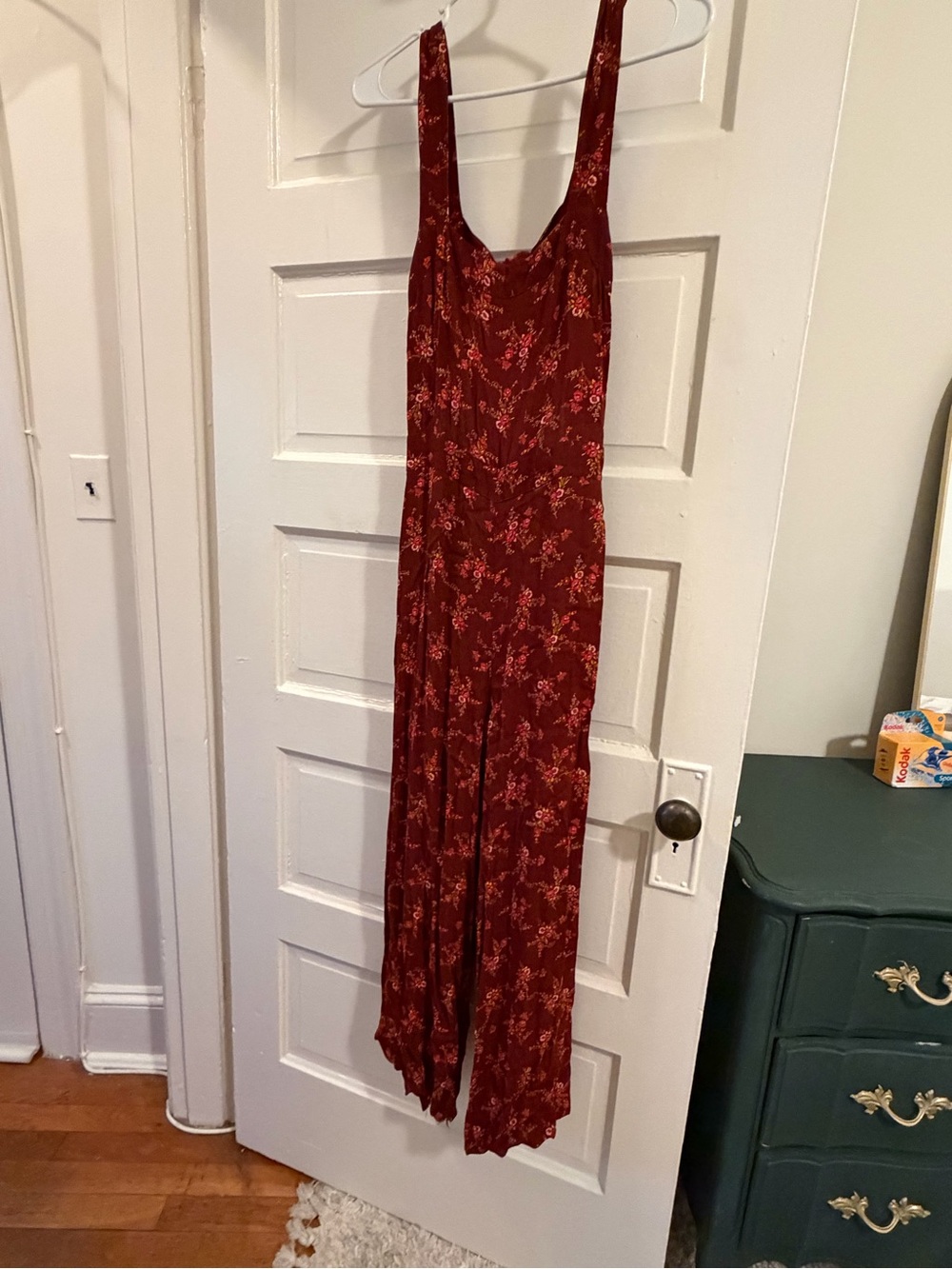 Madewell Women's Red Floral Jumpsuit
